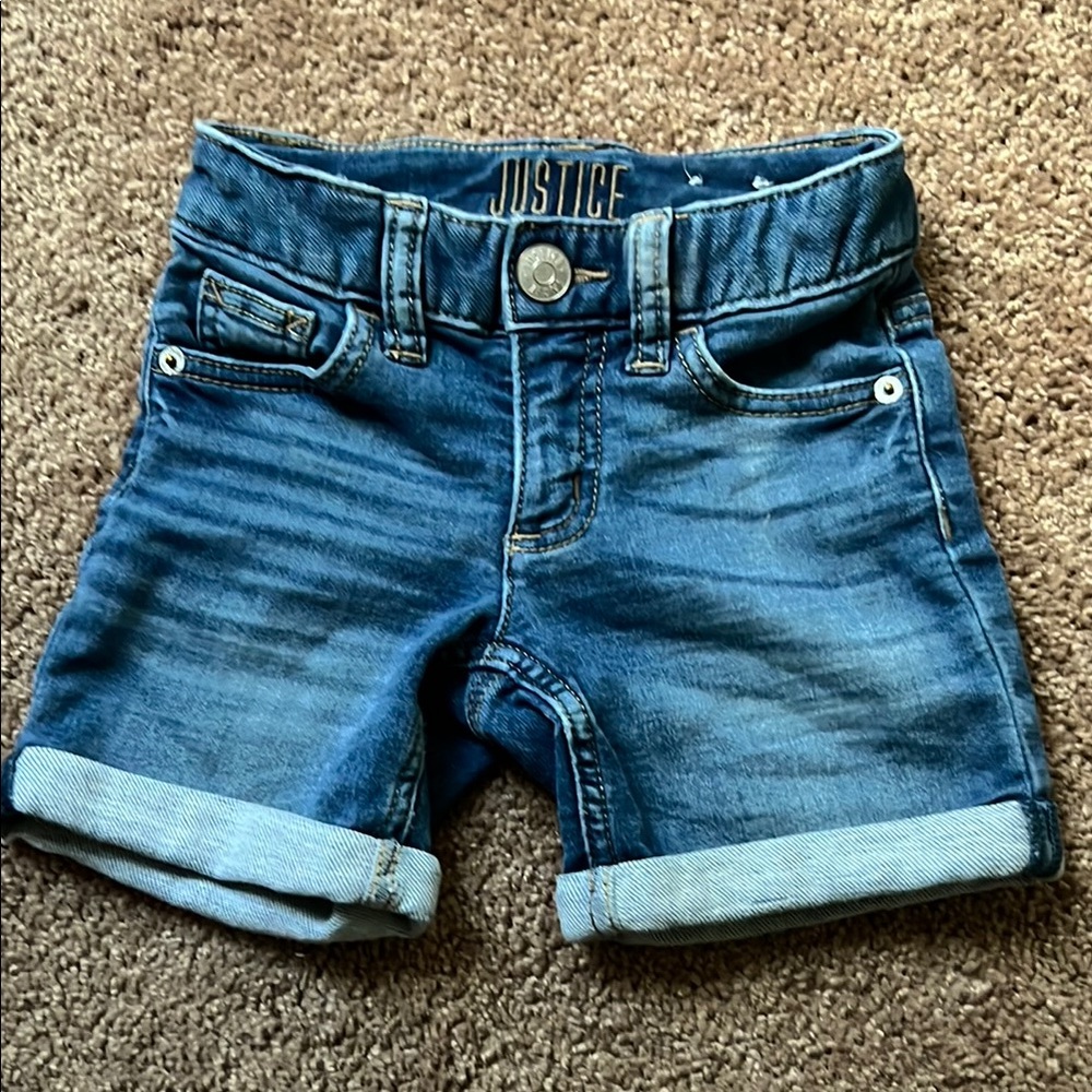 Justice Kids Denim Shorts - Blue